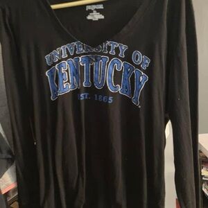 University of Kentucky Black V-Neck Long Sleeve